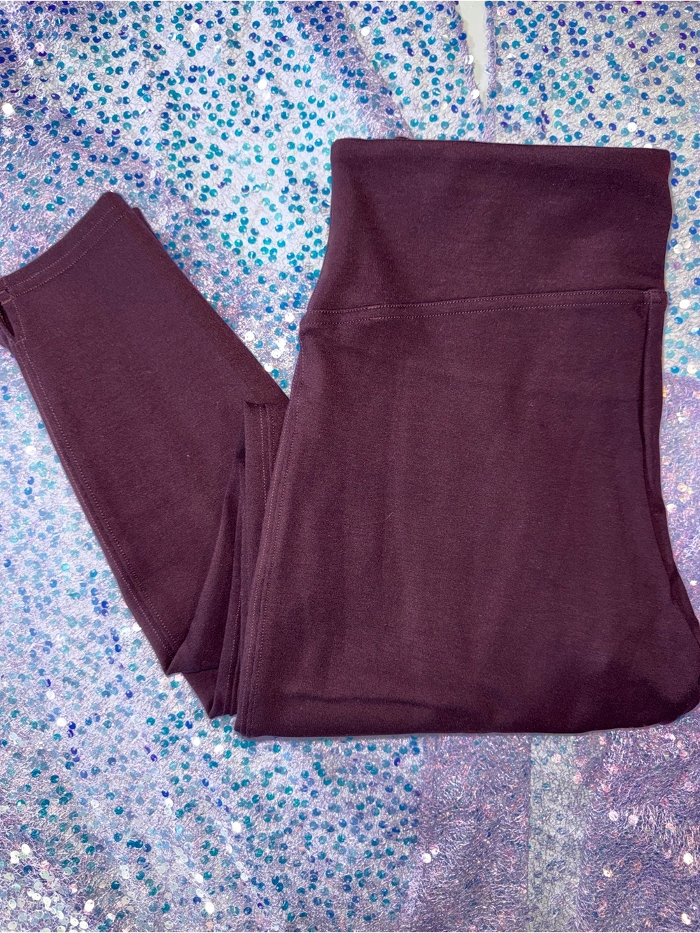2531-SPANX High-Waist Leggings in Plum